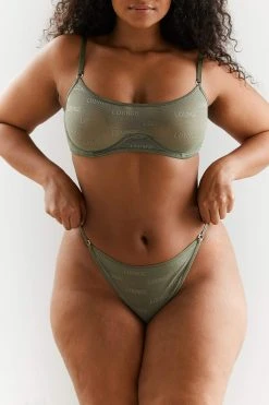 Lounge Underwear Bügel-BH Sets Bold Mesh Bra (Set) - Khaki