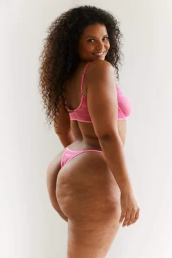 Lounge Underwear Bold Mesh Bra (Set) - Hot Pink