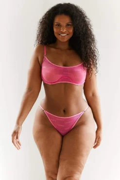 Lounge Underwear Bold Mesh Bra (Set) - Hot Pink 13 Lounge Underwear Bold Mesh Bra (Set) - Hot Pink