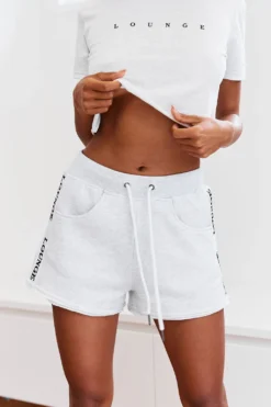 Lounge Underwear High Waisted Shorts - Ash White