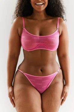 Lounge Underwear Bold Mesh Bra (Set) - Hot Pink 15 Lounge Underwear Bold Mesh Bra (Set) - Hot Pink