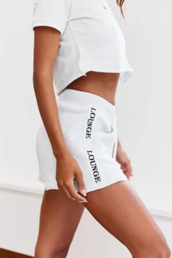 Lounge Underwear High Waisted Shorts - Ash White