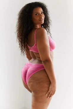 Lounge Underwear Bold Mesh Bra (Set) - Hot Pink