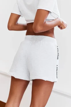 Lounge Underwear High Waisted Shorts - Ash White