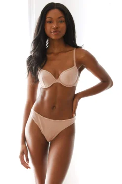 Lounge Underwear So Soft Ribbed T-Shirt Bra (Set) - Taupe Bügel-BH Sets