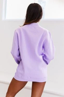 Lounge Underwear Crew Neck Jumper - Lilac