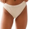 Lounge Underwear Ultra Comfort Ribbed Thong - Latte