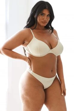 Lounge Underwear So Soft Ribbed T-Shirt Bra (Set) - Latte Bügel-BH Sets