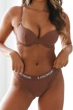 Lounge Underwear Bügel-BH Sets Ultra Comfort Ribbed T-Shirt Bra (Set) - Mocha