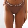 Lounge Underwear Bügel-BH Sets Ultra Comfort Ribbed Thong (Set) - Mocha