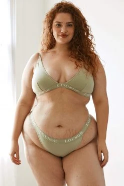 Lounge Underwear BH Ohne Bügel Sets Bamboo Triangle Bra (Set) - Olive