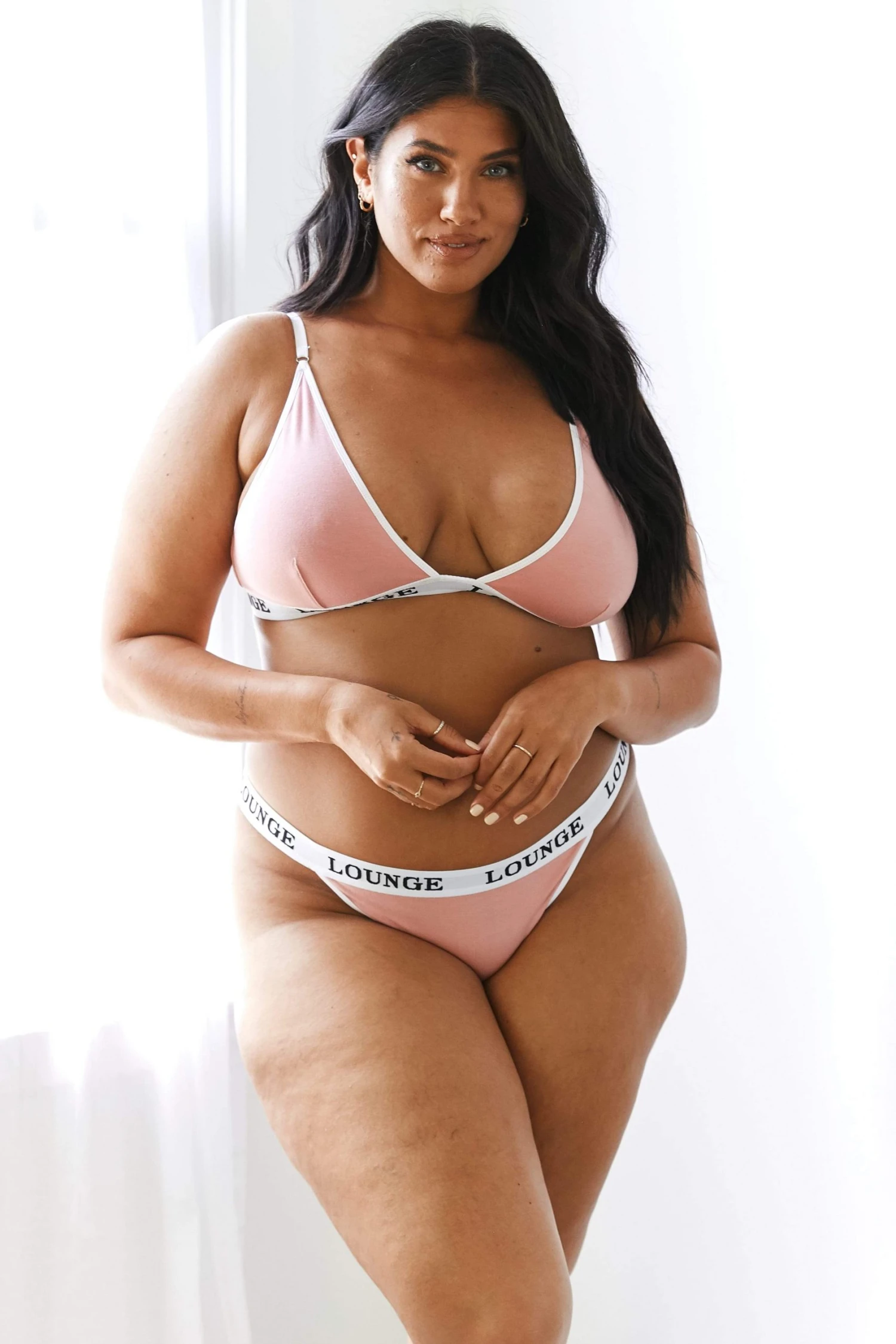 592A3890BambooTrianglesEcomm_3f644e1d-a06a-4a8f-950f-d920c7fee8ff.jpg Lounge Underwear BH Ohne Bügel Sets Bamboo Triangle Bra (Set) - Pink