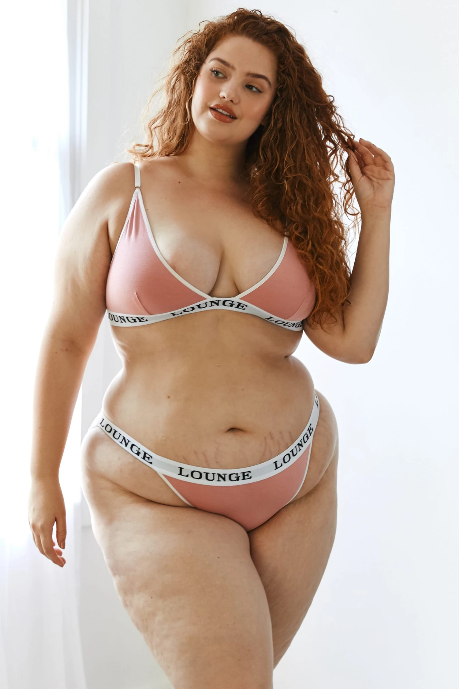 592A3932BambooTrianglesEcomm.jpg Lounge Underwear BH Ohne Bügel Sets Bamboo Triangle Bra (Set) - Pink