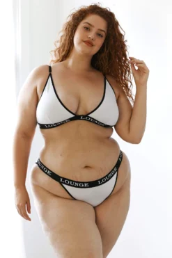 Lounge Underwear Bamboo Triangle Bra (Set) - White & Black BH Ohne Bügel Sets