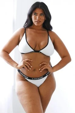 Lounge Underwear Bamboo Triangle Bra (Set) - White & Black BH Ohne Bügel Sets