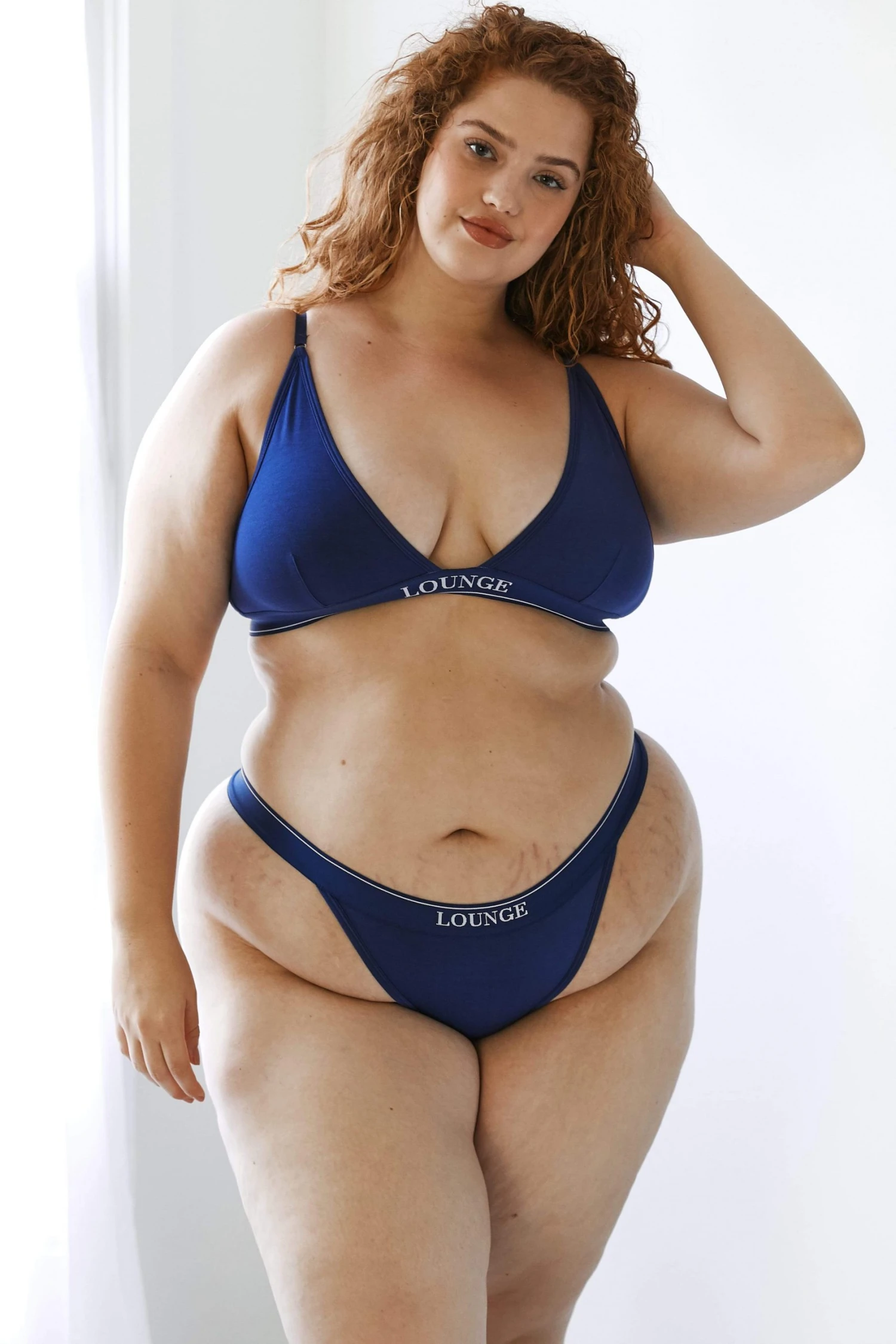 592A4247BambooTrianglesEcomm-1.jpg Lounge Underwear Bamboo Minimal Triangle Bra (Set) - Navy