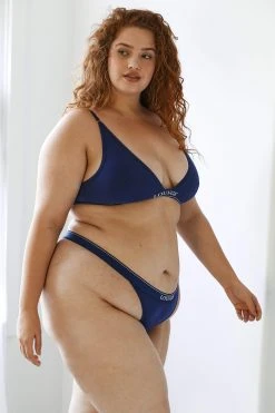 Lounge Underwear Bamboo Minimal Triangle Bra (Set) - Navy 8 Lounge Underwear Bamboo Minimal Triangle Bra (Set) - Navy