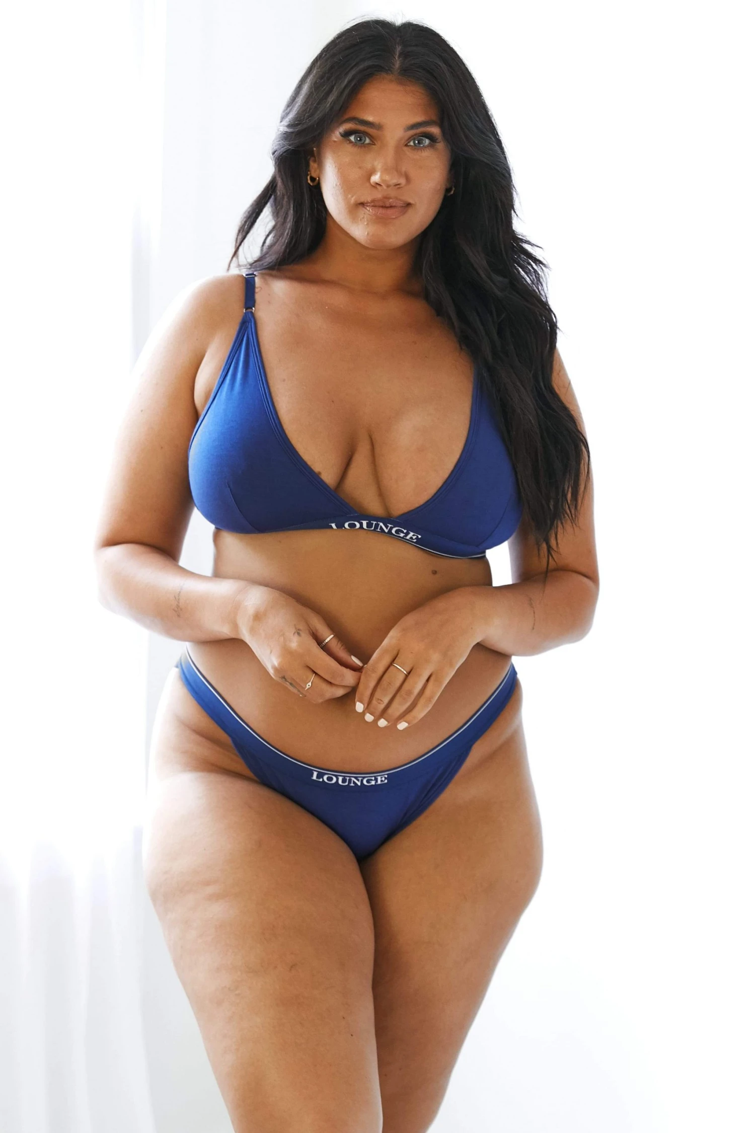 592A4270-1.jpg Lounge Underwear Bamboo Minimal Triangle Bra (Set) - Navy