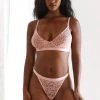 Lounge Underwear Outlet Outlet Balcony Bra (Set) - Pink
