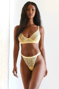 Lounge Underwear Outlet Outlet Balcony Bra (Set) - Lemon