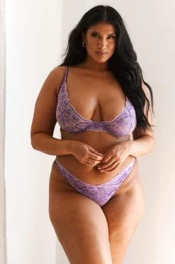 Lounge Underwear Sustainable Luxe Balcony Bra (Set) - Purple Nichtgepolsterte