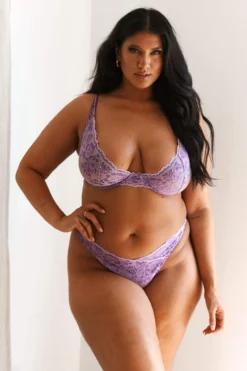 Lounge Underwear Sustainable Luxe Balcony Bra (Set) - Purple Nichtgepolsterte 10 Lounge Underwear Sustainable Luxe Balcony Bra (Set) - Purple Nichtgepolsterte