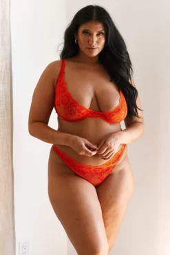 Lounge Underwear Nichtgepolsterte Sustainable Luxe Balcony Bra (Set) - Red