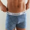 Lounge Underwear Boxers Three Pack - Blue Print Boxershorts 1 Lounge Underwear Boxers Three Pack - Blue Print Boxershorts