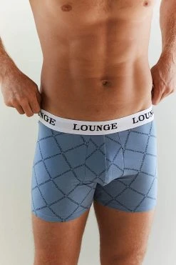 Lounge Underwear Boxers Three Pack - Blue Print Boxershorts