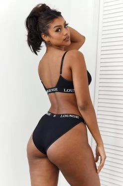 Lounge Underwear Bamboo Triangle Bra (Set) - All Black BH Ohne Bügel Sets