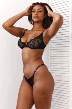 Lounge Underwear Sustainable Charmed Balcony Bra (Set) - Black