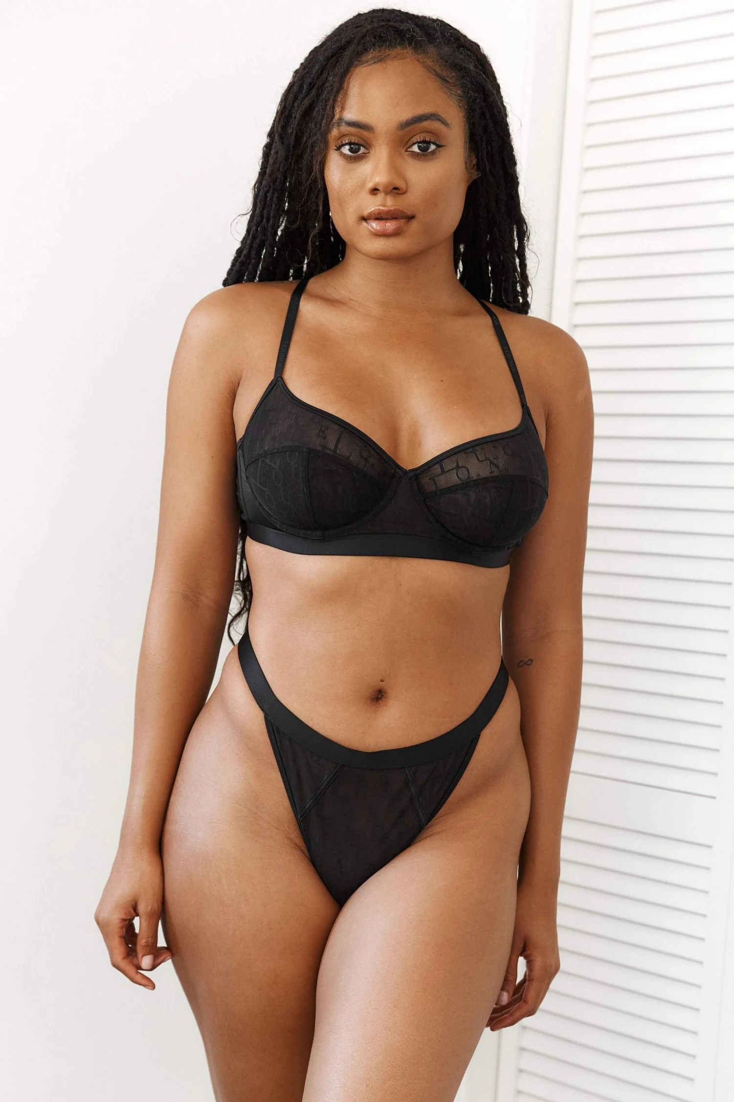 5BlackChicBalconyBraandThong-Essence.jpg Lounge Underwear Chic Balcony Bra (Set) - Black