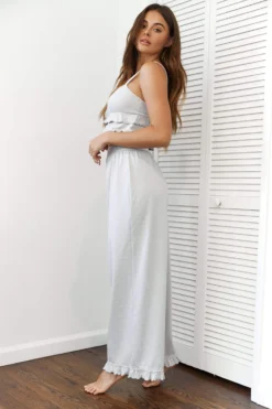 Lounge Underwear Frill Pyjama Trousers - Frost