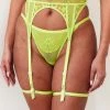 Lounge Underwear Carmen Intimates Thong & Suspender Belt (Set) - Lime