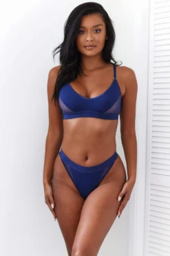 Lounge Underwear BH Ohne Bügel Sets Contour Mesh Bra (Set) - Navy