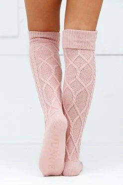 Lounge Underwear Outlet Outlet Knee-High Cosy Knitted Socks - Pink 6 Lounge Underwear Outlet Outlet Knee-High Cosy Knitted Socks - Pink