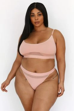 Lounge Underwear Nichtgepolsterte Mesh Bra (Set) - Pink