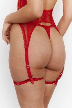 Lounge Underwear Gia Intimates Basque (Set) - Maroon 6 Lounge Underwear Gia Intimates Basque (Set) - Maroon