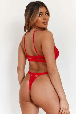 Lounge Underwear Grace Balcony Bra (Set) - Red Bügel-BH Sets