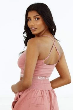 Lounge Underwear Outlet Outlet Two Piece Bralette & Cropped Jumper - Smoked Pink