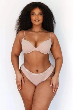 Lounge Underwear Ultra Comfort Ribbed T-Shirt Bra (Set) - Taupe Bügel-BH Sets