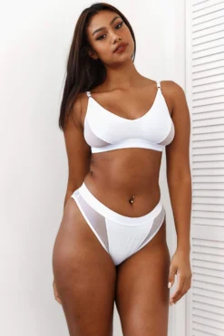 Lounge Underwear BH Ohne Bügel Sets Contour Mesh Bra (Set) - White