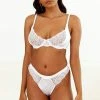 Lounge Underwear Outlet Silk Balcony Bra (Set) - White