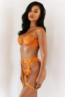 Lounge Underwear Ava Intimates Bra (Set) - Orange Lace 4 Lounge Underwear Ava Intimates Bra (Set) - Orange Lace