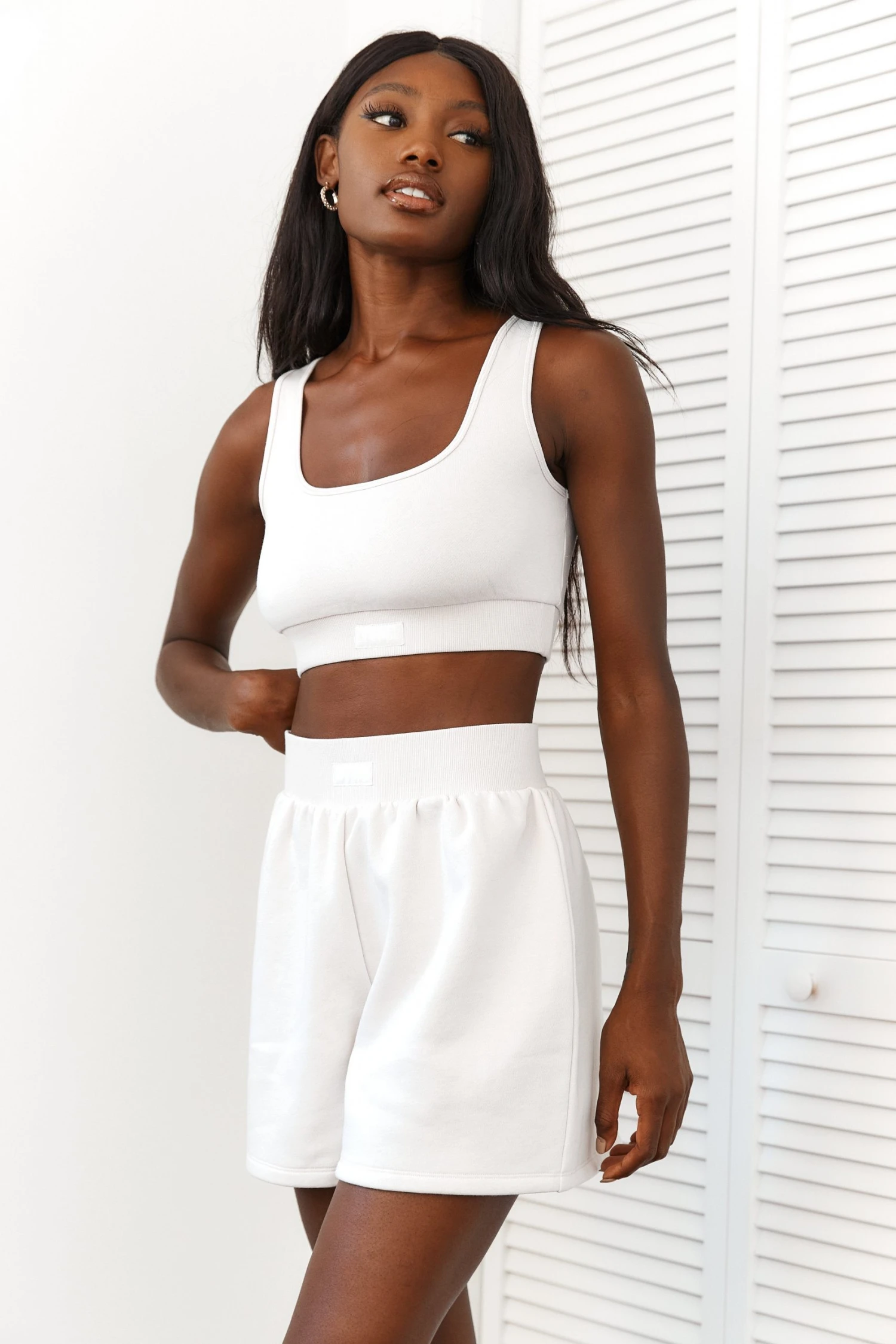 6CreamEssentialTopandShorts-Amina.jpg Lounge Underwear Shorts Essential Crop Top (Set) - Cream