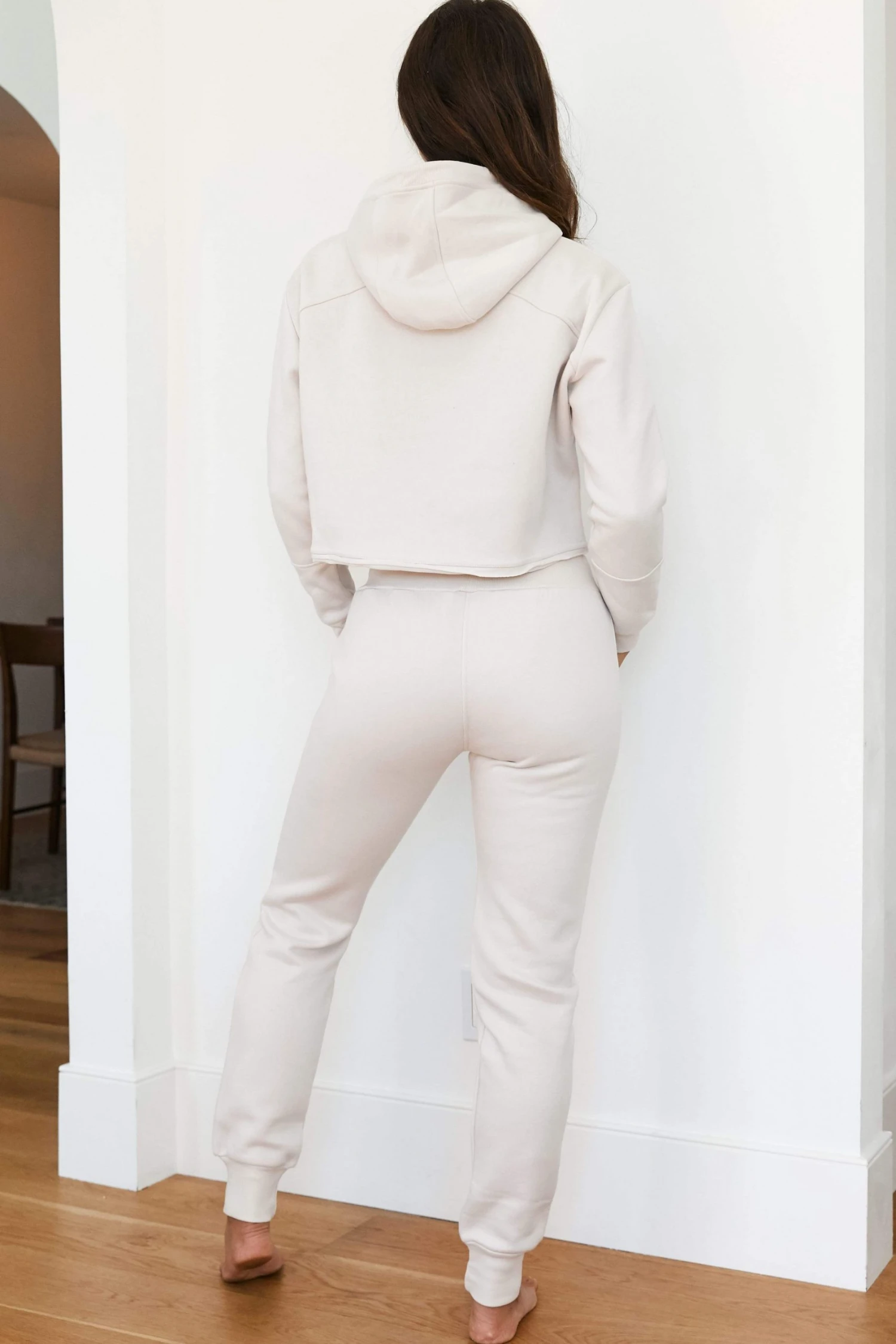 6CreamJoggersEcommSteph.jpg Lounge Underwear Jogger Und Hose Fitted Joggers - Cream