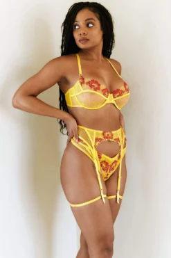 Lounge Underwear Leah Intimates Bra (Set) - Yellow Lace 4 Lounge Underwear Leah Intimates Bra (Set) - Yellow Lace