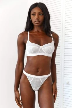 Lounge Underwear Bügel-BH Sets Chic Balcony Bra (Set) - Pearl