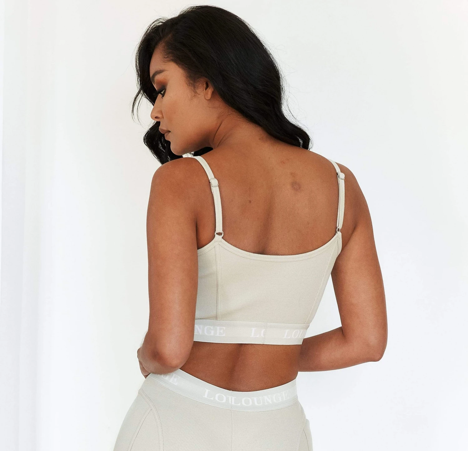 7OatmealSoftChicRibbedBralet_Shorts-Muriel.jpg Lounge Underwear Leggings Sets Soft Chic Ribbed Bralette - Oatmeal