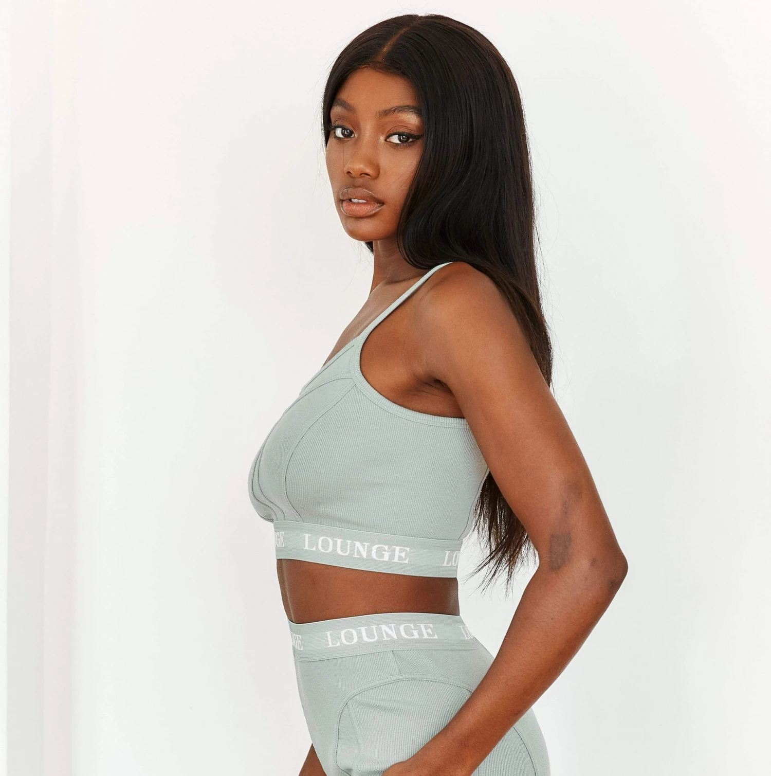 7SageSoftChicRibbedBralet_Shorts-Amina.jpg Lounge Underwear Leggings Sets Soft Chic Ribbed Bralette - Sage